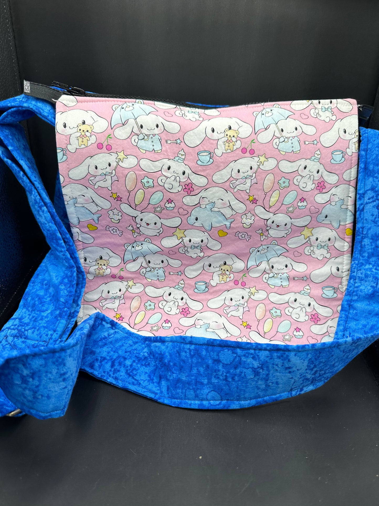 Mottled Blue 12" messenger bag