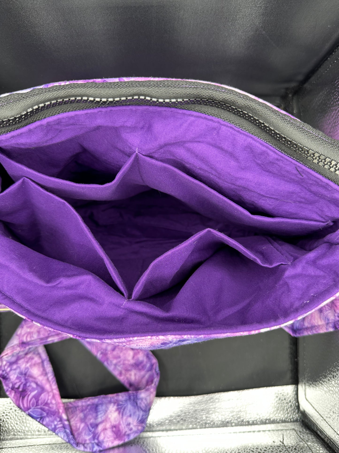 Purple various shades 12" messenger bag