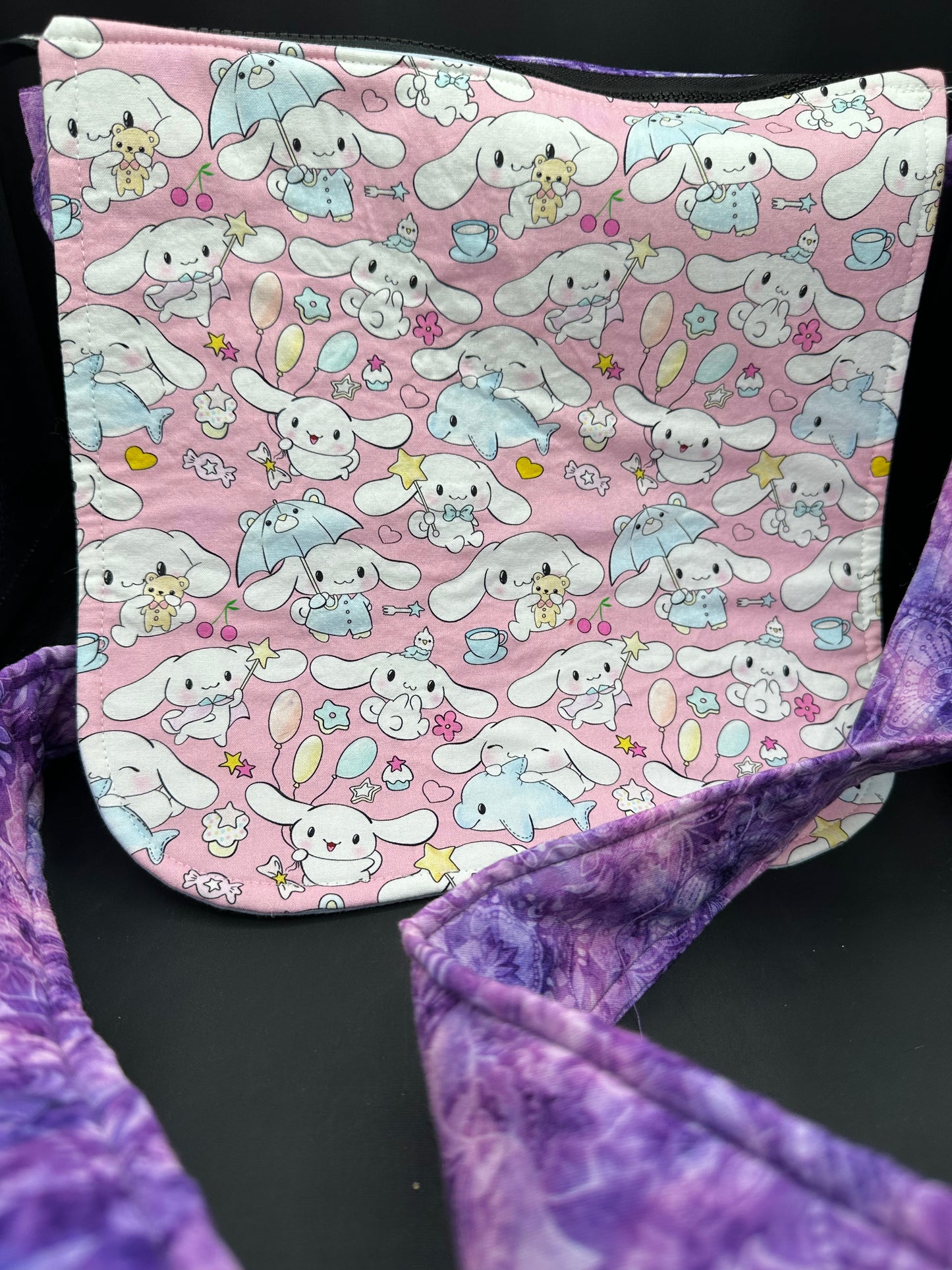 Purple various shades 12" messenger bag