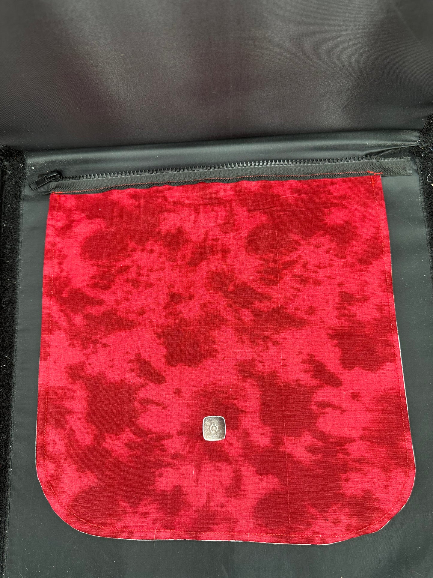 Red Dragons white background 12" purse flap