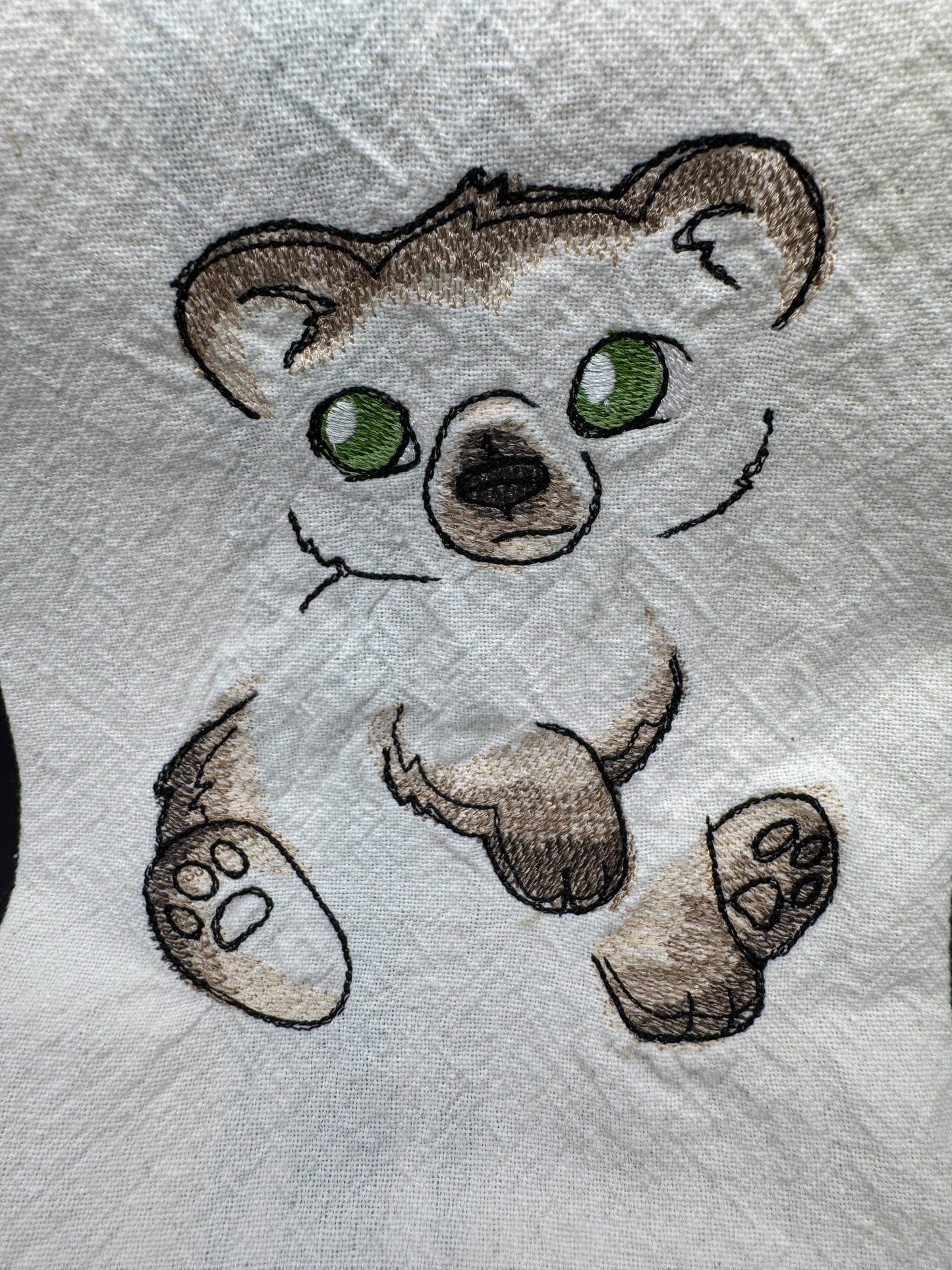 Bear outline towel