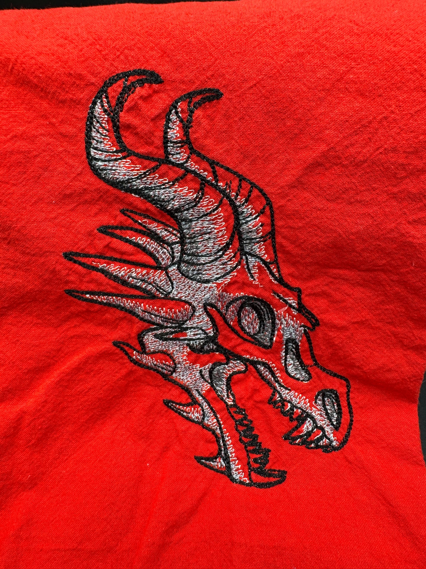 dragon skull towel