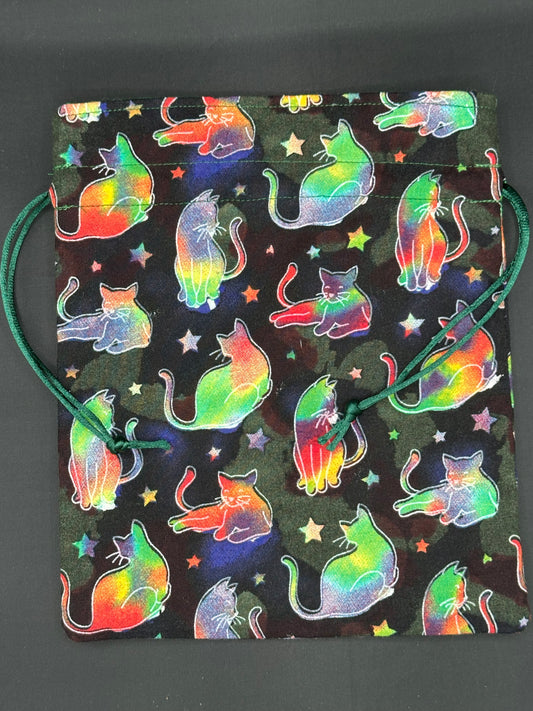 cats - multi color draw string