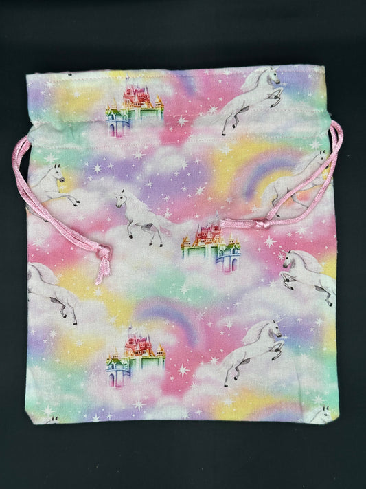 unicorns - rainbow draw string