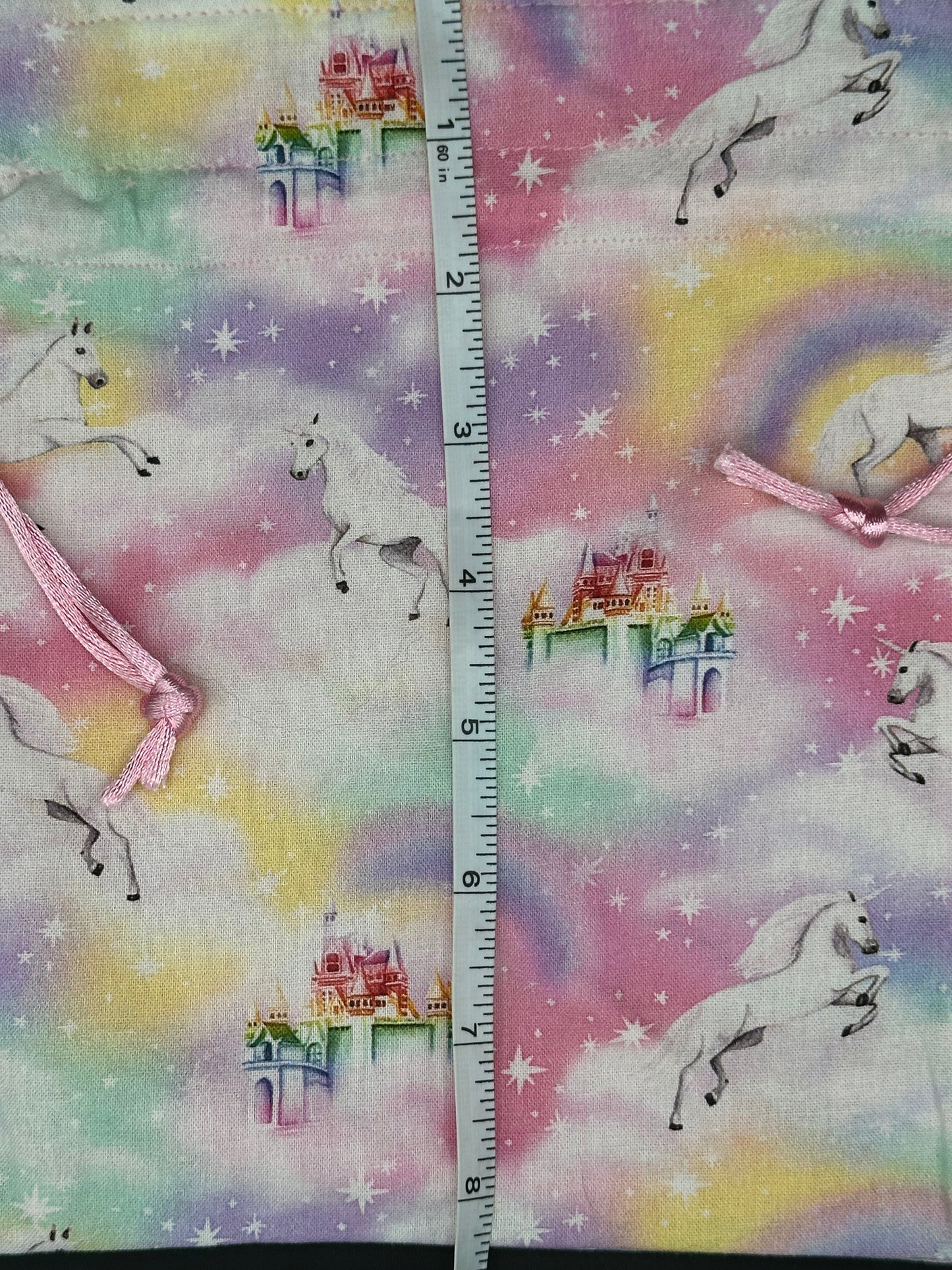 unicorns - rainbow draw string