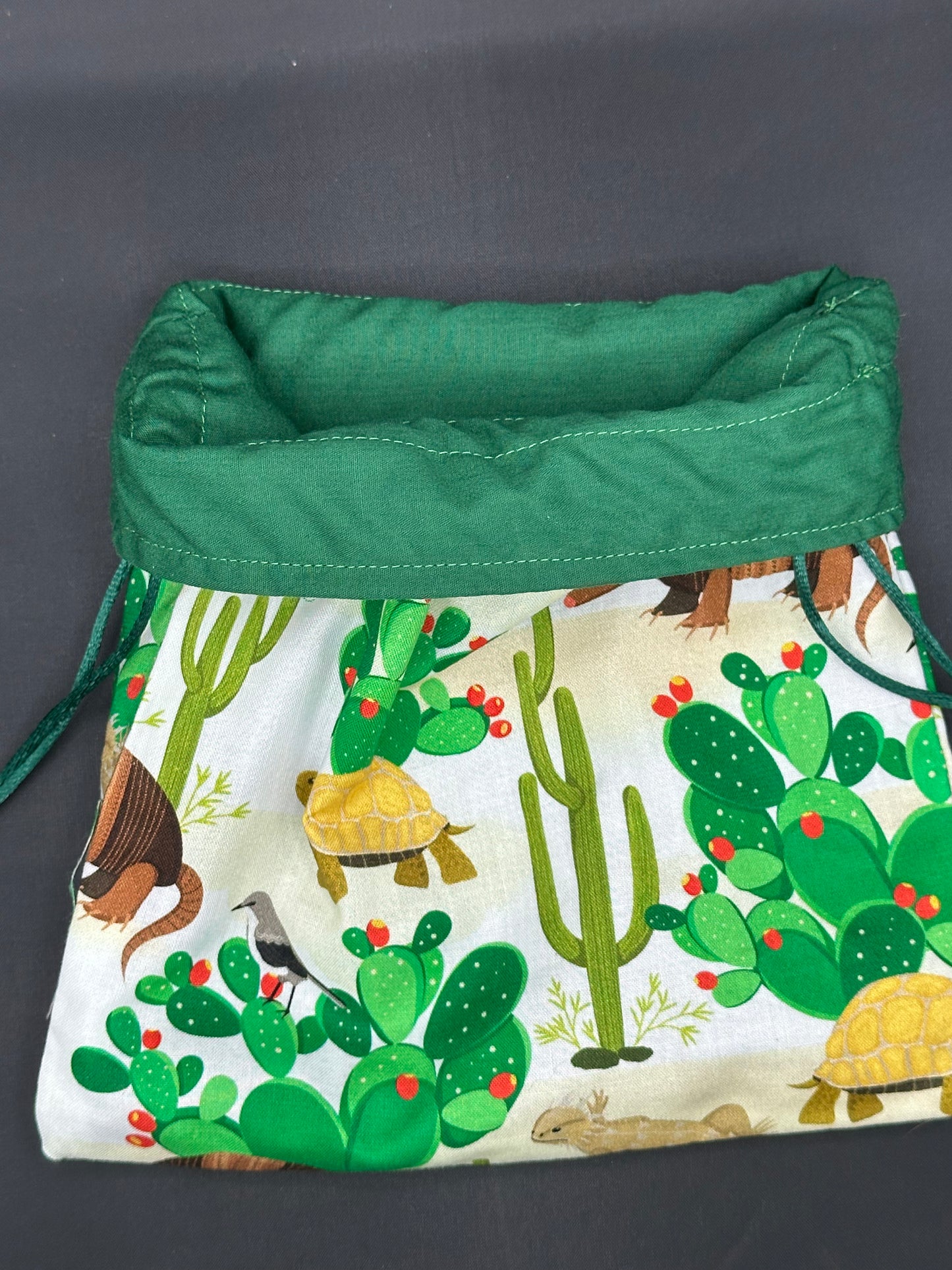 Texas critters draw string bag