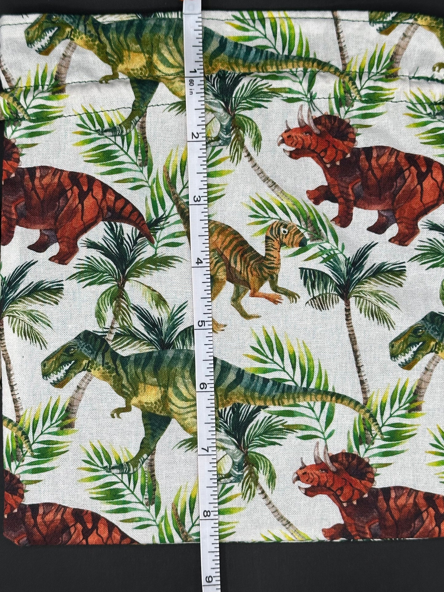 t-rex draw string bag