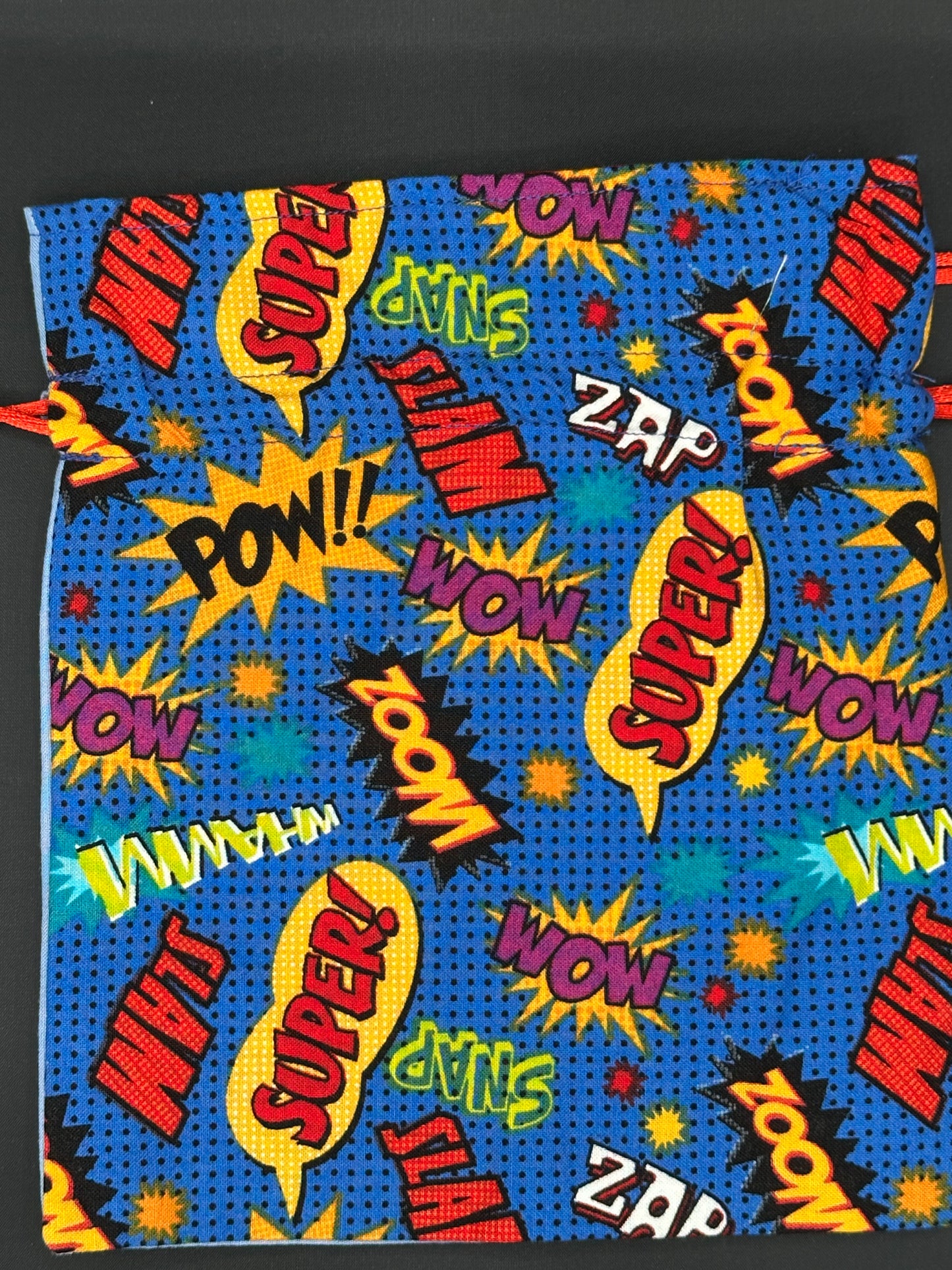 Embroidered Superman draw string bag