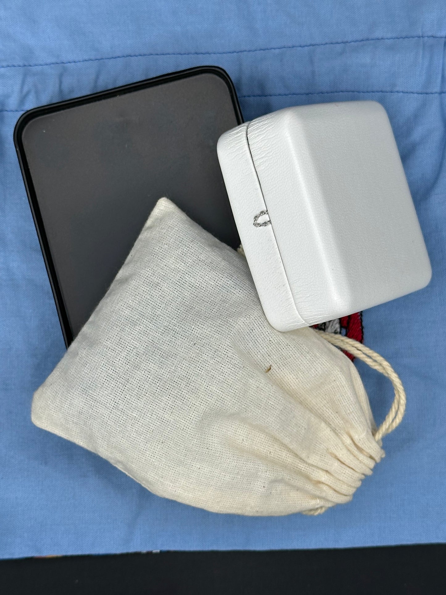 Embroidered Superman draw string bag