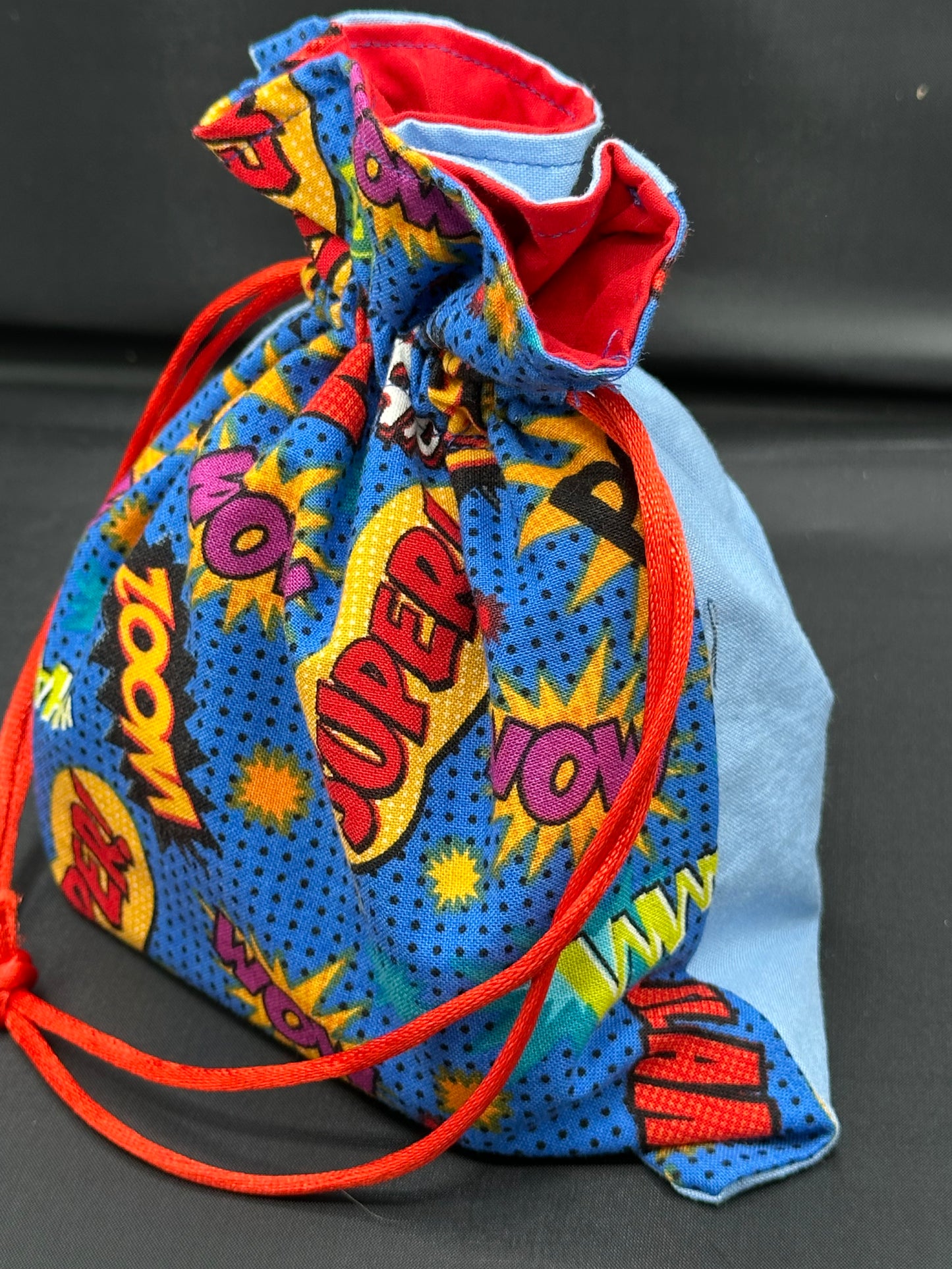 Embroidered Superman draw string bag