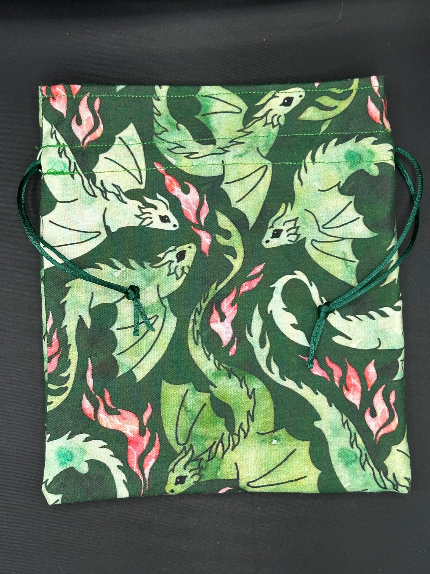 green dragons - dark green background