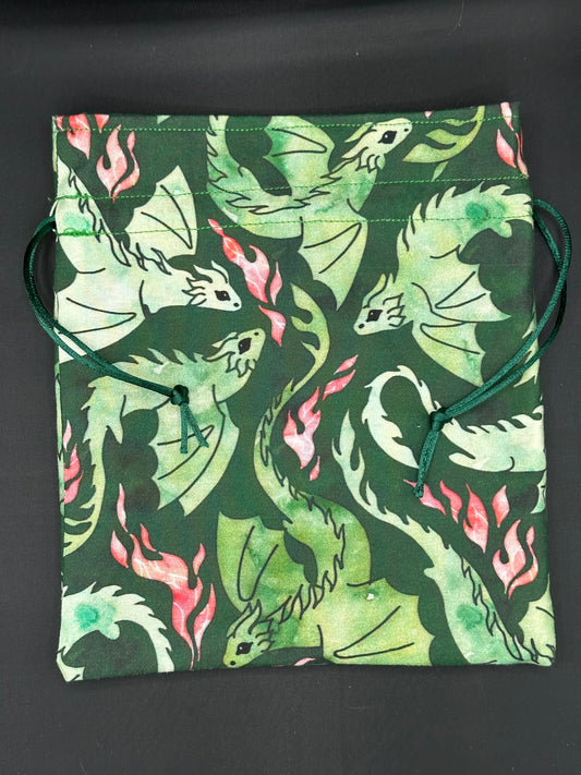 green dragons - dark green background