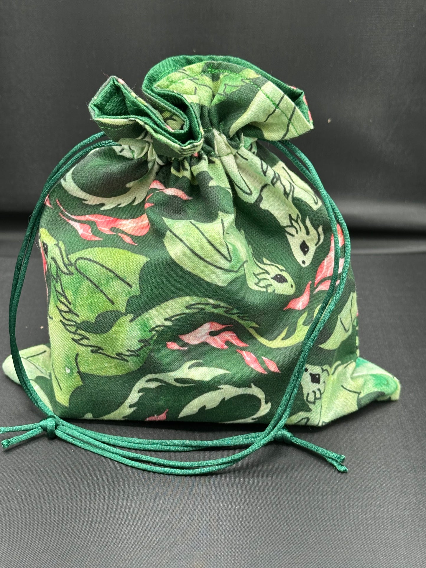 green dragons - dark green background