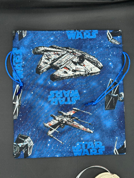 Star wars ships draw string bag