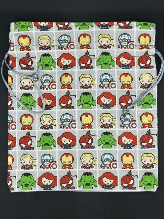 marvel characters draw string bag