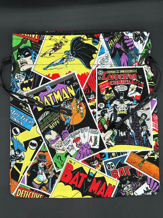 Batman comic draw string bag