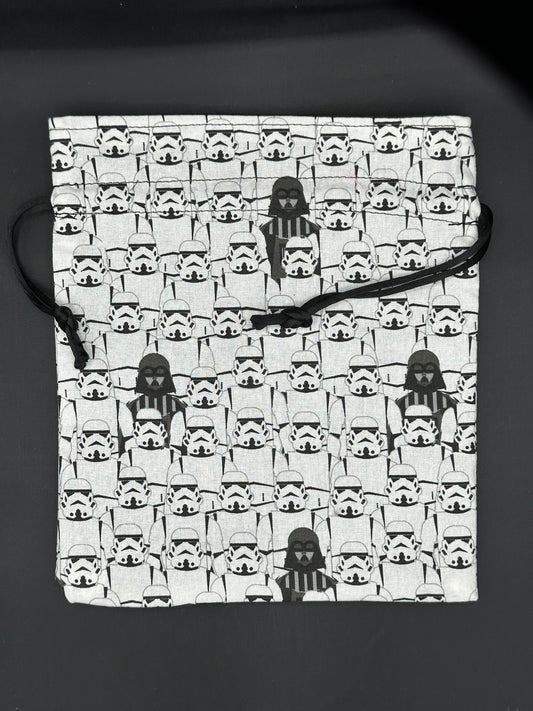 Darth Vader and storm troopers draw string bag