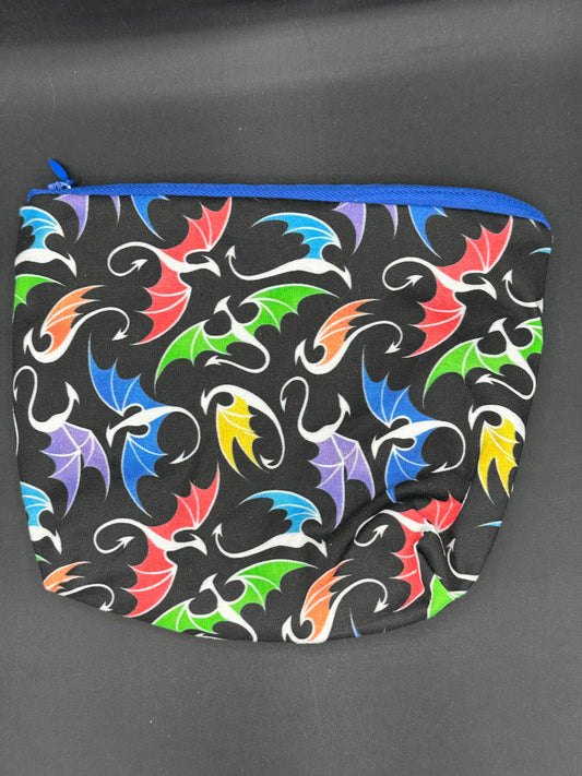 colorful dragons on black