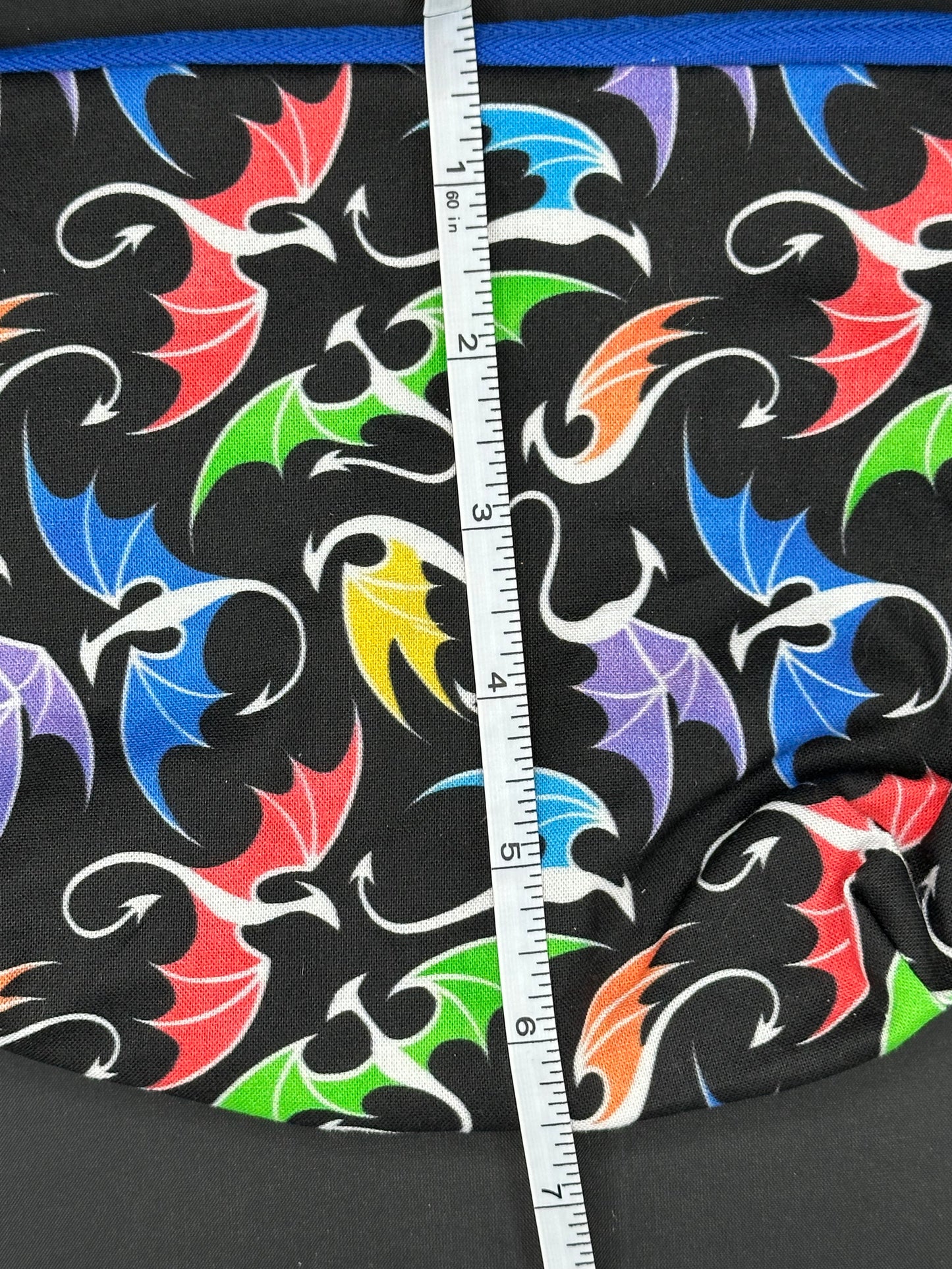 colorful dragons on black