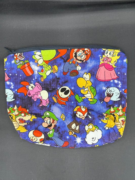 mario characters on blue