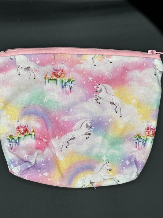 unicorns and rainbows on pink