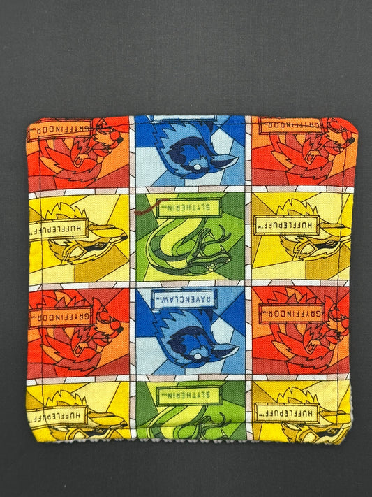 Harry Potter houses stained glass