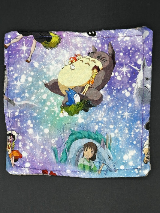 Studio Ghibli purple and blue background