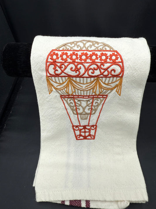 Steampunk hot air balloon towel