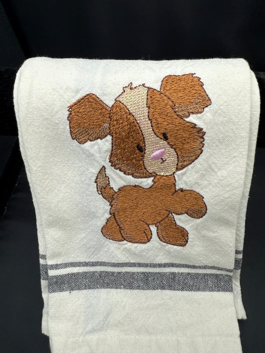 brown dog - mylar towel