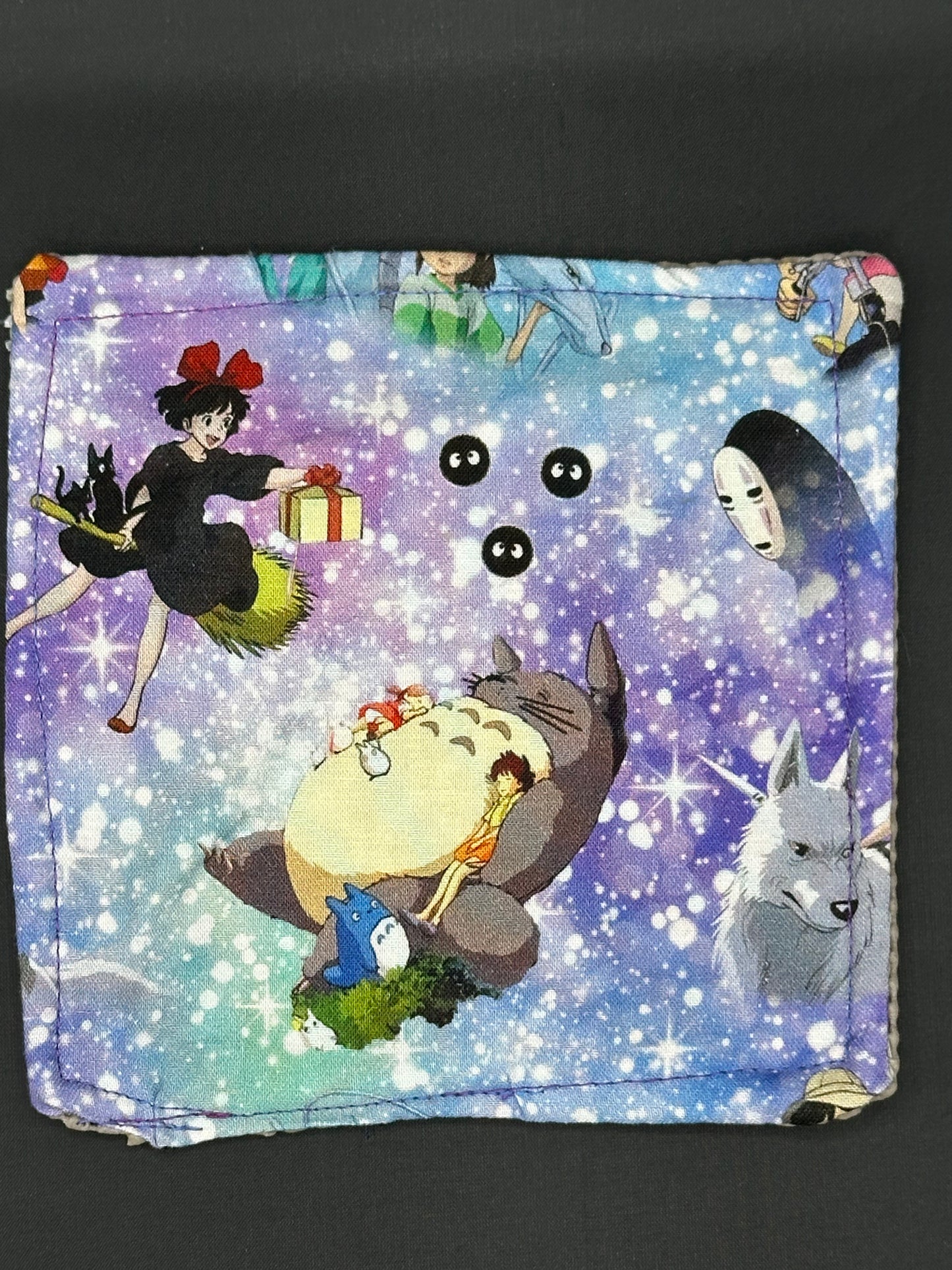 Studio Ghibli purple and blue background