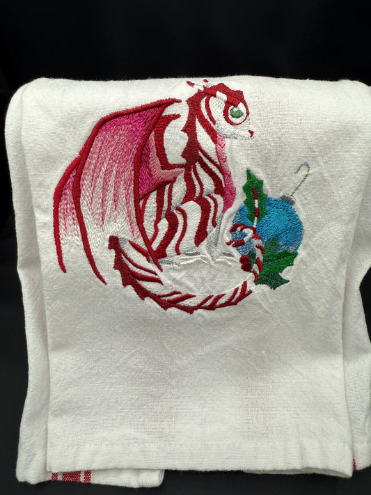 Candy Cane Dragon towel