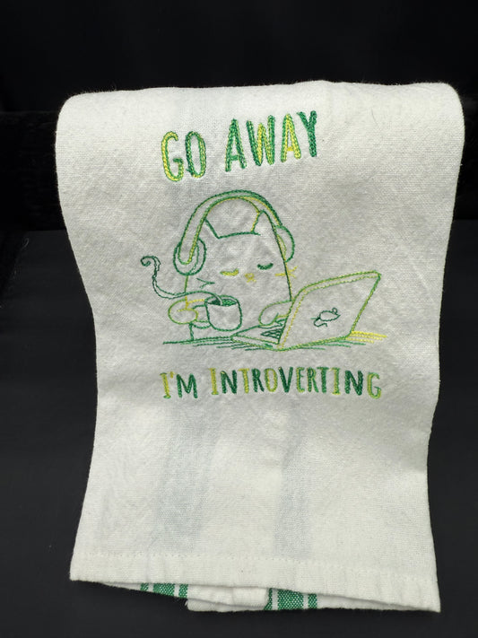 go away - introverting towel