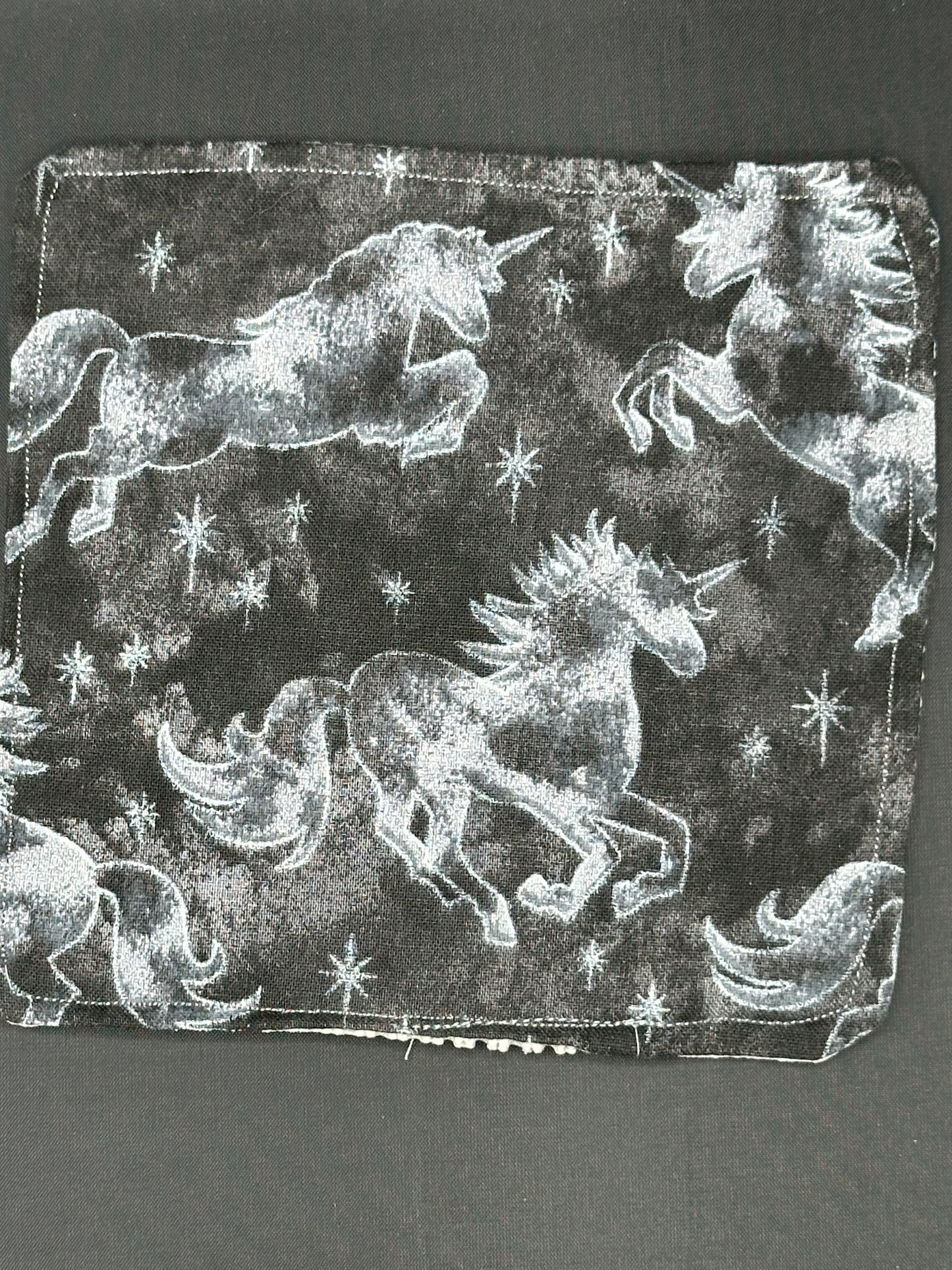starry sky black - white unicorn