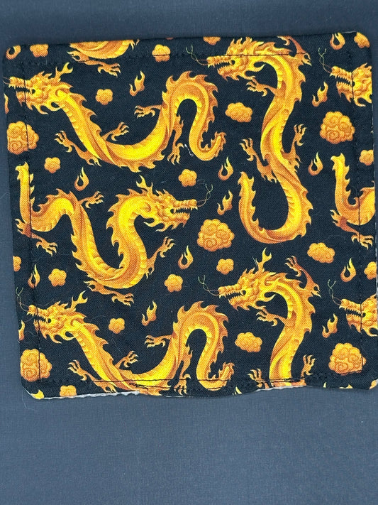 Gold Chinese dragons