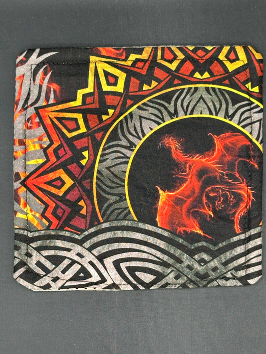 red flame dragon flying