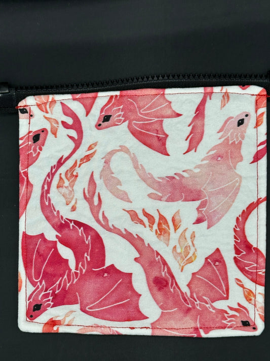 Red Dragons 7" purse flap