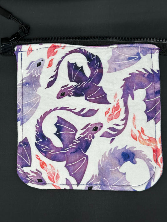 Purple Dragons 7" purse flap