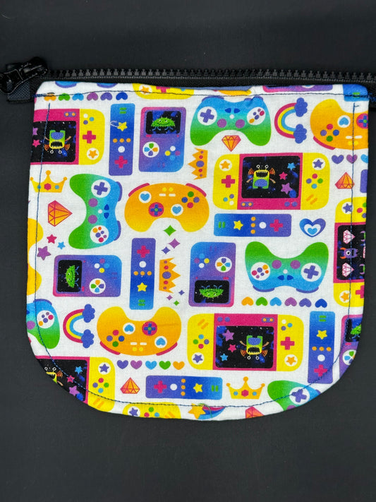 Colorful game controllers 7" purse flap