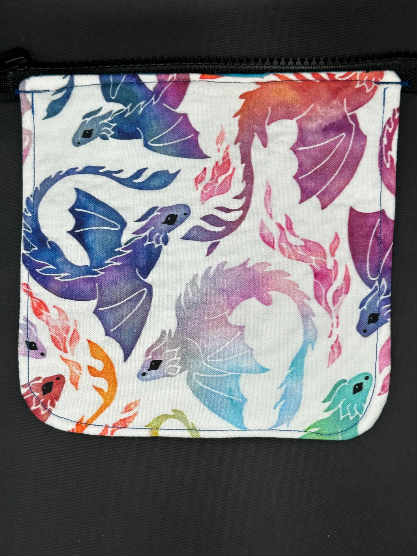 Dragons  multi-color 7" purse flap