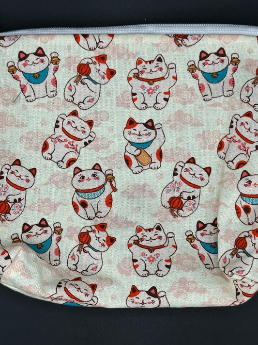 Lucky Cat zipper pouch