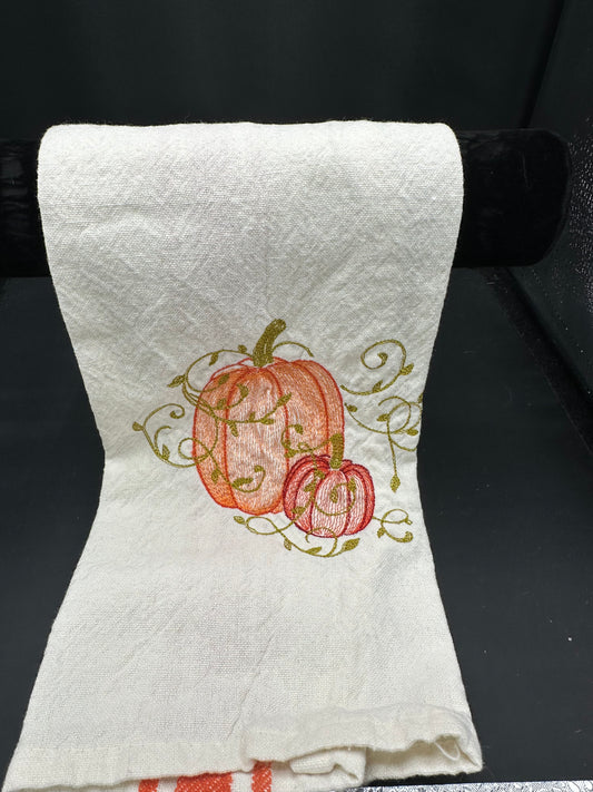 pumpkin vine towel