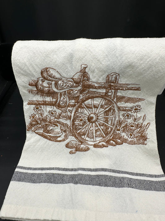 western fence outline towel