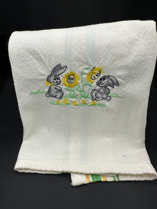 bunnies towel