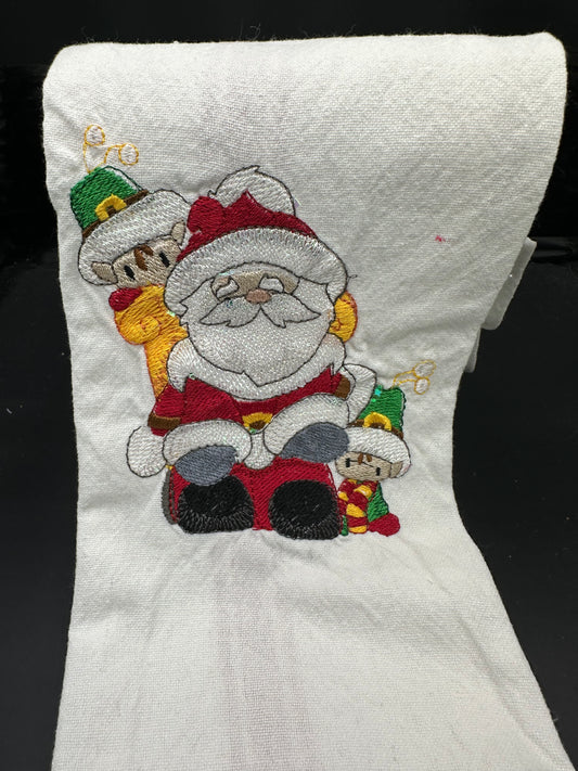 Santa & chair - mylar - towel