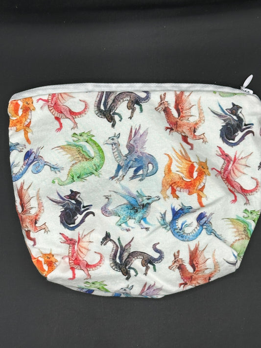 colorful dragons on white