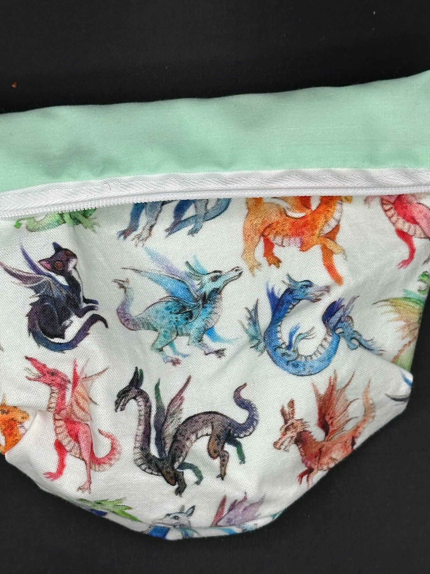 colorful dragons on white