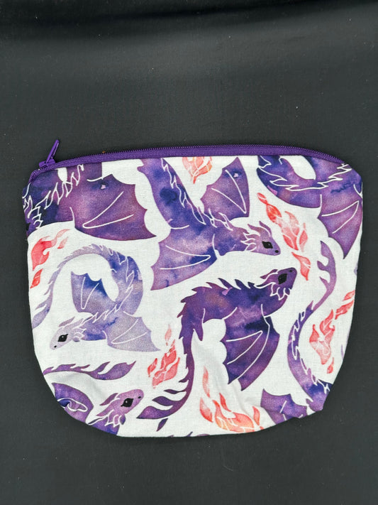 purple dragons on white