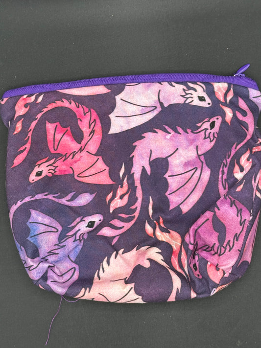 purple dragons on dark purple background