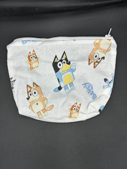Blue zipper pouch