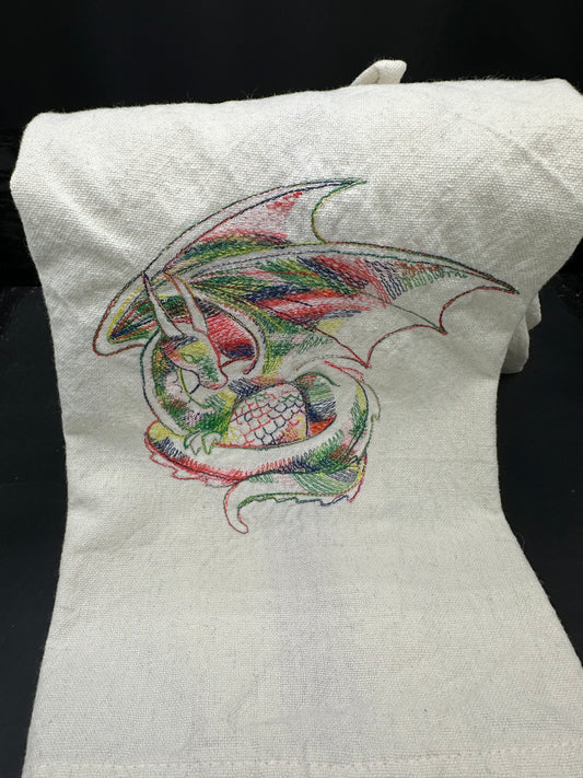 dragon and egg towel
